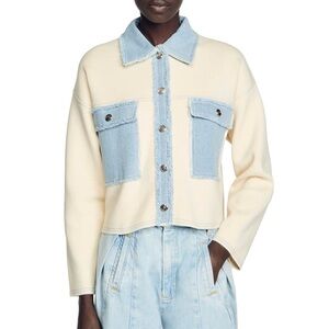 NWT Sandro Dolly Cropped Coatigan Sweater